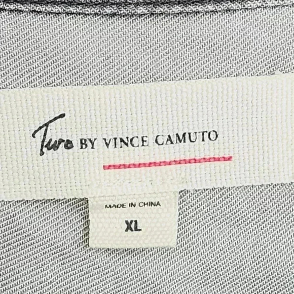 Two By Vince Camuto Shirt Dress Size XL Rayon Long sleeve Gray 3566C - Picture 4 of 8